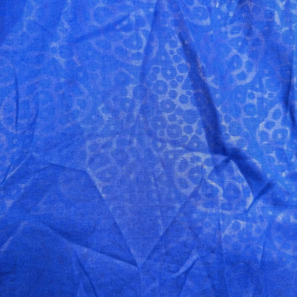 Meetu Magic Floral Embroidered Tunic Top Womens Os Blue 3/4 Sleeve - Picture 9 of 9